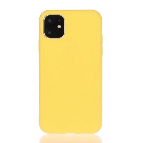 Funda de Teléfono TPU iPhone 13 Pro Color Sólido Esmerilada (Amarillo)