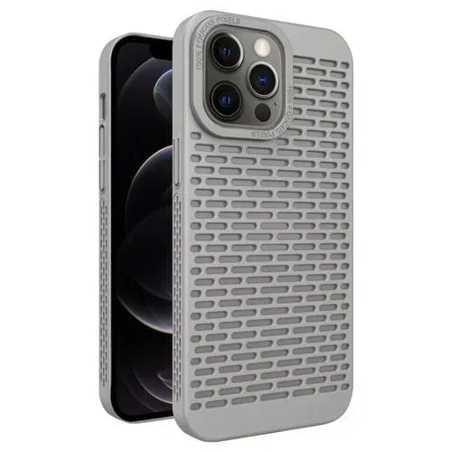 Funda de Teléfono TPU para iPhone 12 Pro con Disipación de Calor Hueca (Gris)