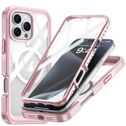 Funda de Vidrio Templado Magsafe Redpepper para iPhone 16 Pro (Rosa)
