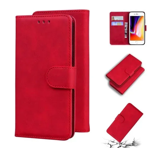 Funda Flip de Cuero Pure Clee para iPhone 8 Plus y 7 Plus (Rojo)