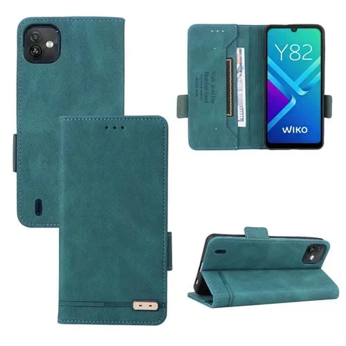 Funda Flip Leather Case para Wiko Y82 con Cierre Magnético (Verde)