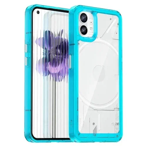 Funda For Nothing Phone 1 Colorful Series Acrílico y TPU (Azul Transparente)