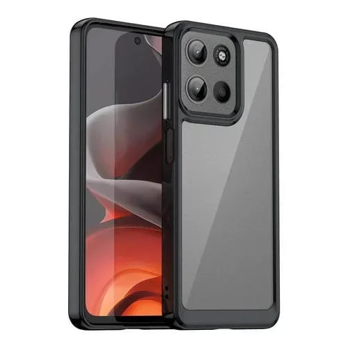 Funda Híbrida Acrílico TPU Motorola Moto G15 Serie Colorida (Negra)