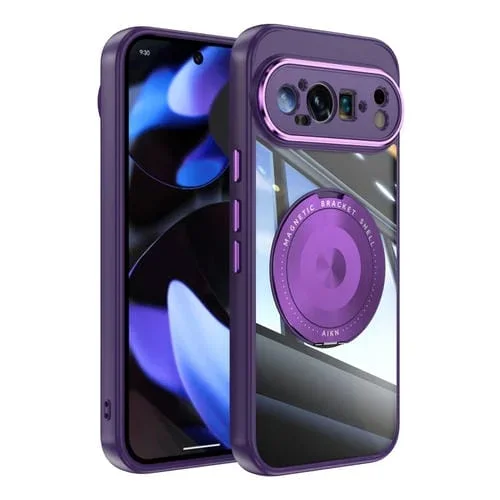 Funda Híbrida Acrílico y TPU con Soporte Magsafe para Google Pixel 9 360 (Morado)