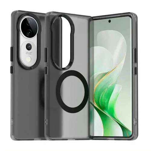 Funda Híbrida de TPU para PC Magsafe Candy para Vivo S19 Pro (Negra)