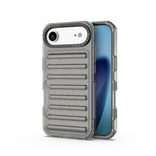 Funda híbrida de TPU y PC con airbag de alta transparencia para iPhone 17 Air (negro transparente)