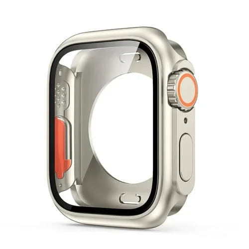 Funda híbrida PC para Apple Watch Series 8/7 45mm a Ultra 49mm (Starlight)