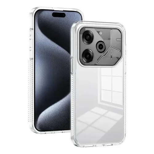 Funda Híbrida TPU Acrílico para Tecno Pova 6 Pro Antideslizante (Transparente)