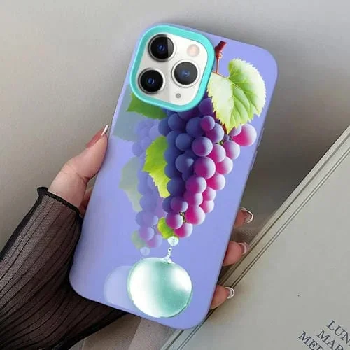 Funda híbrida TPU iPhone 11 Pro Max diseño Uva (Morado)