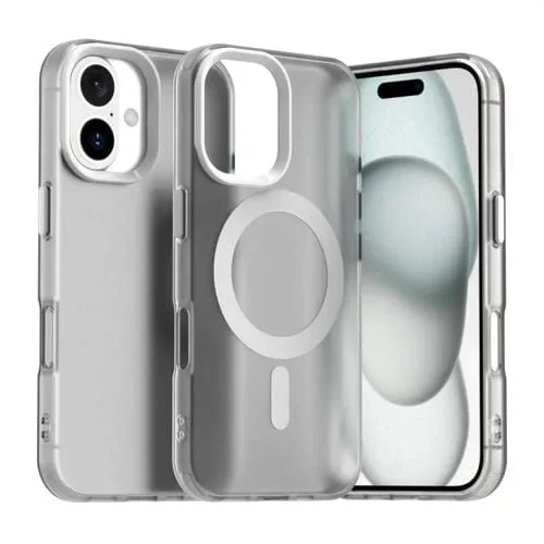 Funda Híbrida TPU para iPhone 16 Candy Magsafe PC (Blanca)