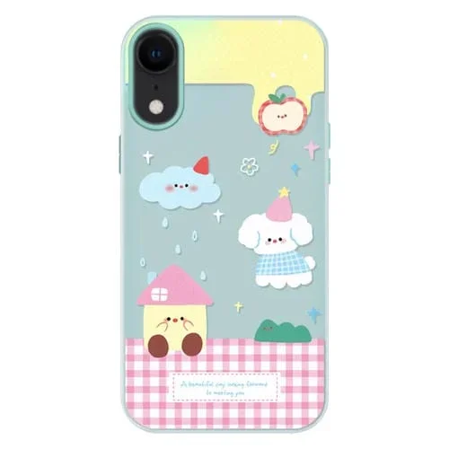 Funda híbrida TPU Policarbonato iPhone Xr Protección Tacto Sedoso (Verde Claro)