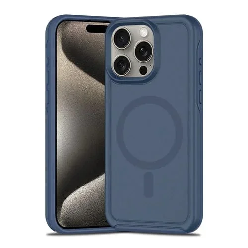 Funda híbrida TPU y PC Apple iPhone 15 Pro Max Protección Magsafe Azul Tinta