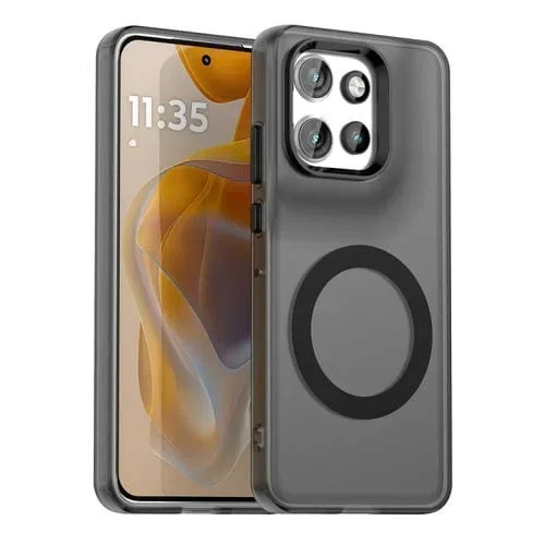Funda Híbrida TPU y PC con Protección Impactos Candy Magsafe para Motorola Moto S50 (Negra)