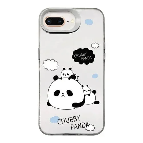 Funda híbrida TPU y PC Panda para iPhone 8 Plus/7 Plus (Panda Dormido)