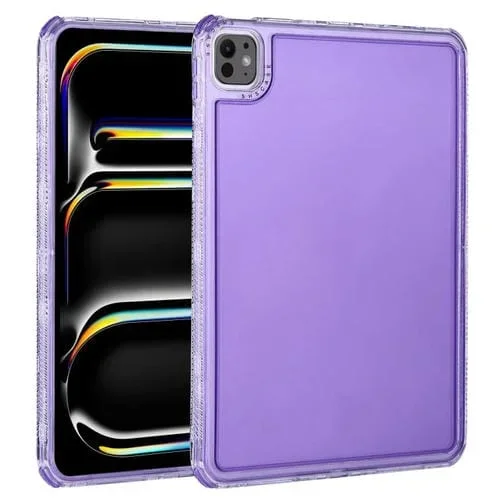 Funda híbrida TPU y PC para iPad Pro 11 (2024) Dream 3 En 1 (Morada)