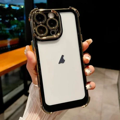 Funda Híbrida TPU y Policarbonato iPhone 16 Pro Revestimiento Espacial (Negra)