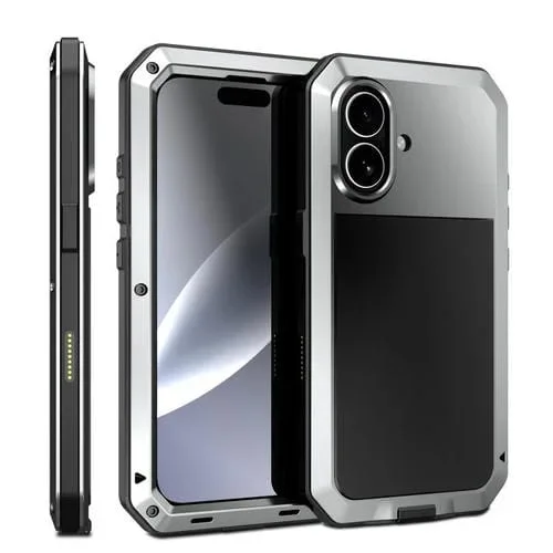 Funda impermeable IP54 a prueba de golpes para iPhone 17 (plateada)
