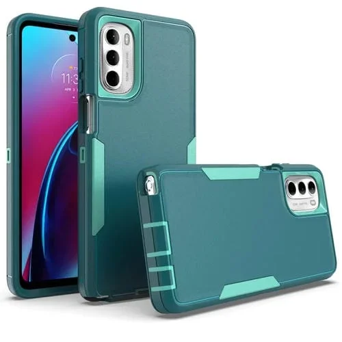 Funda Magnética 2 En 1 para Motorola Moto G Stylus 2022 4G PC + TPU (Azul + Azul Verde)
