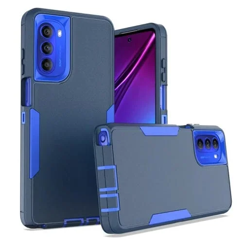 Funda Magnética 2 en 1 para Motorola Moto G Stylus 5G 2022 PC + TPU (Azul Real + Azul Oscuro)
