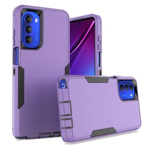 Funda Magnética 2 en 1 para Motorola Moto G Stylus 5G 2022 PC + TPU (Púrpura + Negro)