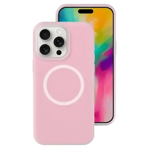 Funda Magnética de Silicona Líquida para iPhone 16 Pro con Cierre Magnético Magsafe (Rosa Arena)