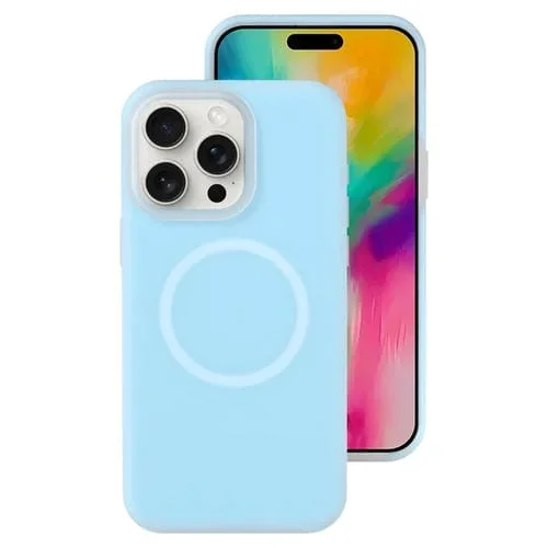 Funda Magnética de Silicona Líquida para iPhone 16 Pro con Magsafe (Azul)