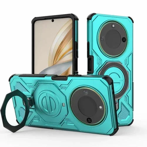 Funda magnética de TPU y PC MagSafe de color sólido para Honor X60 5G J-20 (azul lago)