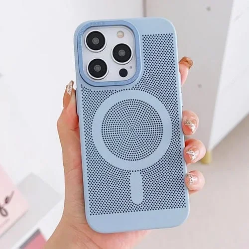 Funda magnética para iPhone 11 Pro Max Grid Cooling Magsafe (Sierra Blue)