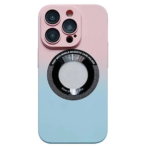 Funda Magnética para Teléfono iPhone 11 Gradient Skin Feel Magsafe (Rosa + Azul)