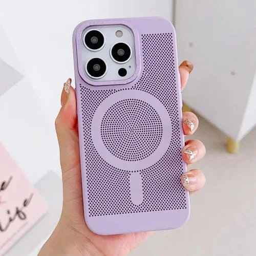 Funda Magnética para Teléfono iPhone 11 Grid Cooling Magsafe (Lila)