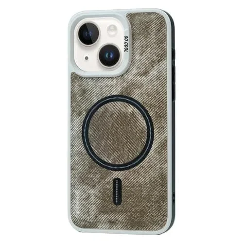 Funda Magnética para Teléfono Magsafe iPhone 14/13 Mezclilla (Gris)