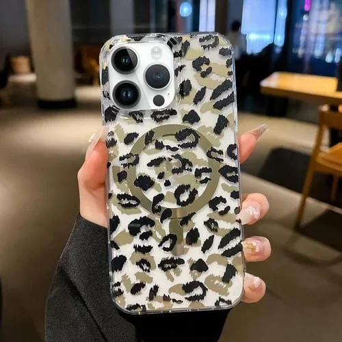 Funda MagSafe con laminado IMD de doble cara para iPhone 13 Pro (negro y marrón)