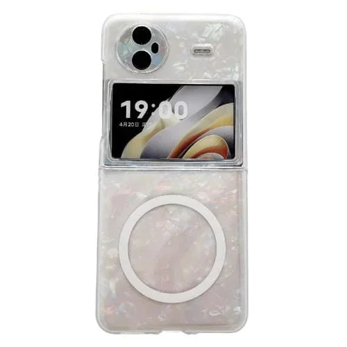 Funda Magsafe con Textura Perlada para Vivo X Flip (Beige)