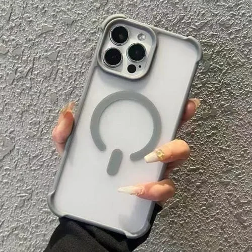Funda MagSafe semitransparente con tacto esmerilado para iPhone 13 Pro (gris)