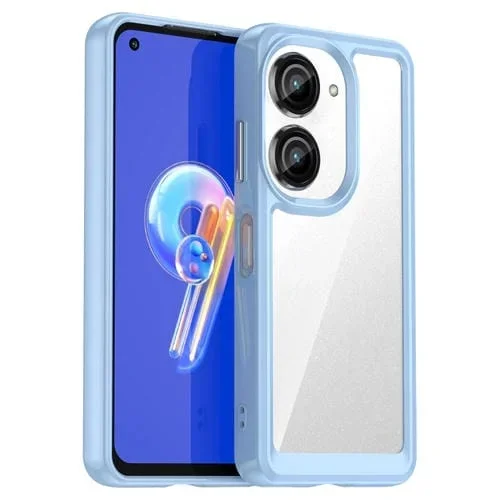 Funda para Asus Zenfone 9 Colorful Series Acrílico + TPU (Azul)