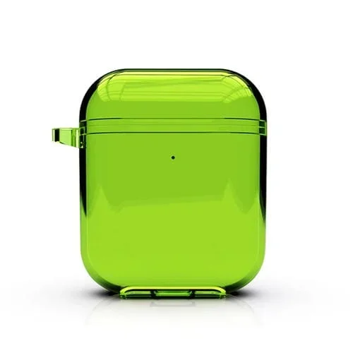 Funda para Auricular Apple AirPods 1 / 2 Color Sólido Fluorescente (Verde)