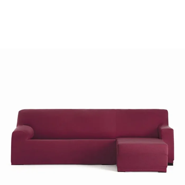 Funda para chaise longue de brazo corto derecho eysa bronx burdeos 110 x 110 x 310 cm