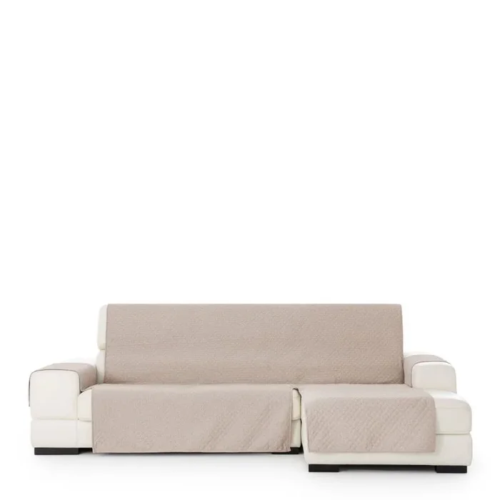Funda para chaise longue de brazo corto derecho eysa silver beige 100 x 110 x 240 cm