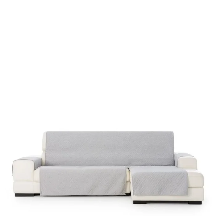 Funda para chaise longue de brazo corto derecho eysa silver gris claro 100 x 110 x 290 cm