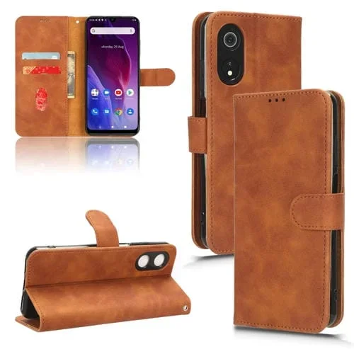 Funda para Cubot P60 Skin Feel Flip Magnética de Cuero (Marrón)