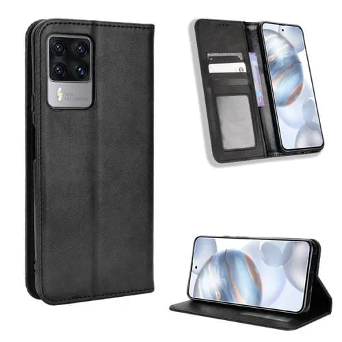 Funda para Cubot X50 Hebilla Magnética Textura Retro Caja de Cuero (Negro)