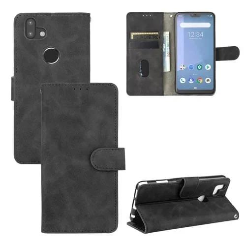 Funda para Fujitsu Arrows Rx (Arrows M05) Piel Sintética con Hebilla Magnética, Soporte y Ranuras para Tarjetas (Negro)