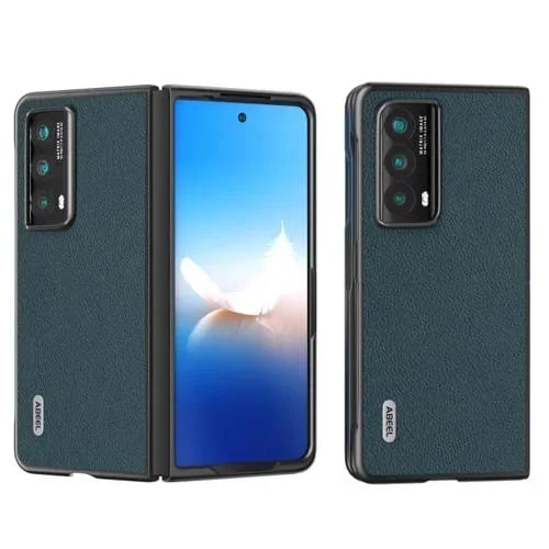 Funda para Honor Magic Vs2 Abeel Textura Litchi Cuero Genuino + PC (Verde)