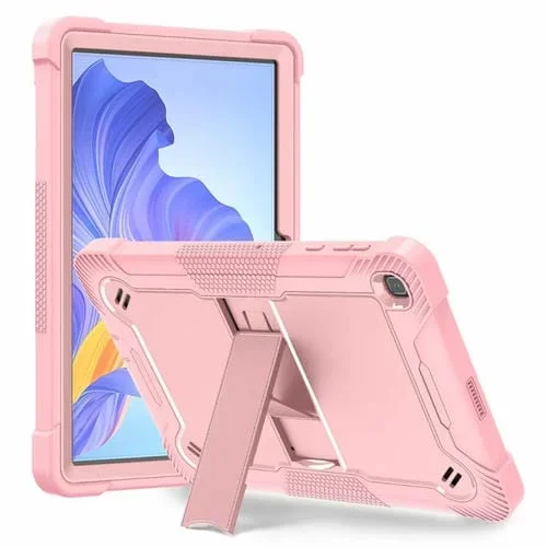 Funda para Honor Pad X8 Tablet Híbrida Silicona a Prueba de Golpes con Soporte (Oro Rosa)