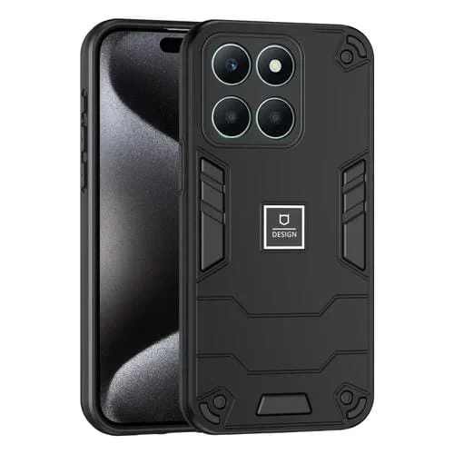 Funda para Honor X6A 2 en 1 a Prueba de Golpes (Negro)
