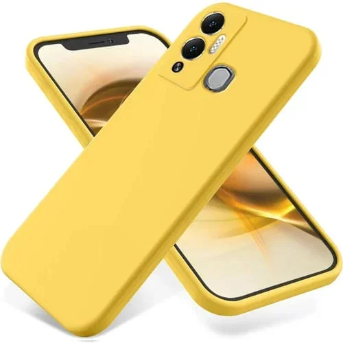 Funda para Infinix Hot 12 Play y Hot 12 Play Nfc a Prueba de Golpes Silicona Líquida (Amarillo)