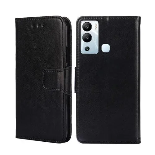 Funda para Infinix Hot 12I Crystal Texture Leather Phone Case (Negro)