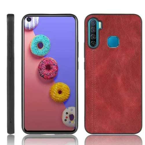 Funda para Infinix S5 / S5 Lite / X652 patrón de vaca costura a prueba de golpes PC + PU + TPU (Rojo)