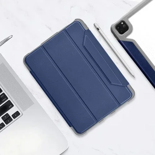 Funda para iPad Pro 12.9 Mutural Yagao Series Cuero con Tapa Horizontal Soporte y Ranura para Bolígrafo (Azul)