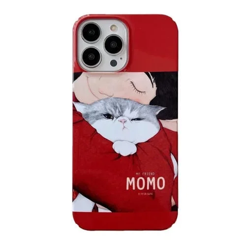 Funda para iPhone 11 Cartoon Film Craft Hard PC Phone Case (Gato)